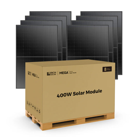 Rich Solar MEGA 400 Watt Monocrystalline Solar Panel(10 panel) | High Efficiency | Best Panel for Grid-Tie and Off-Grid