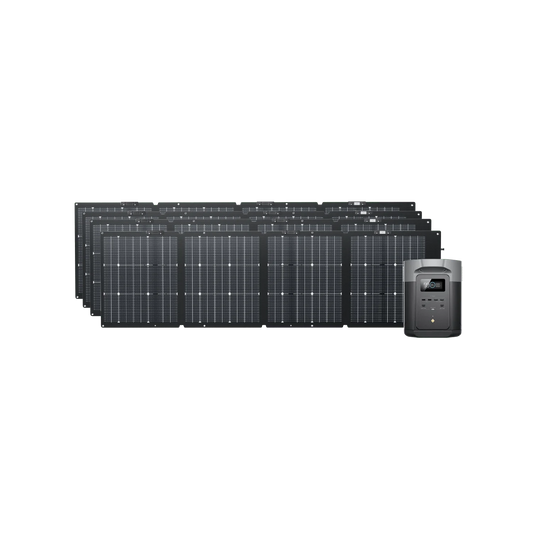 EcoFlow DELTA Max 2000 Portable Power Station + 110W Solar Panel x 4